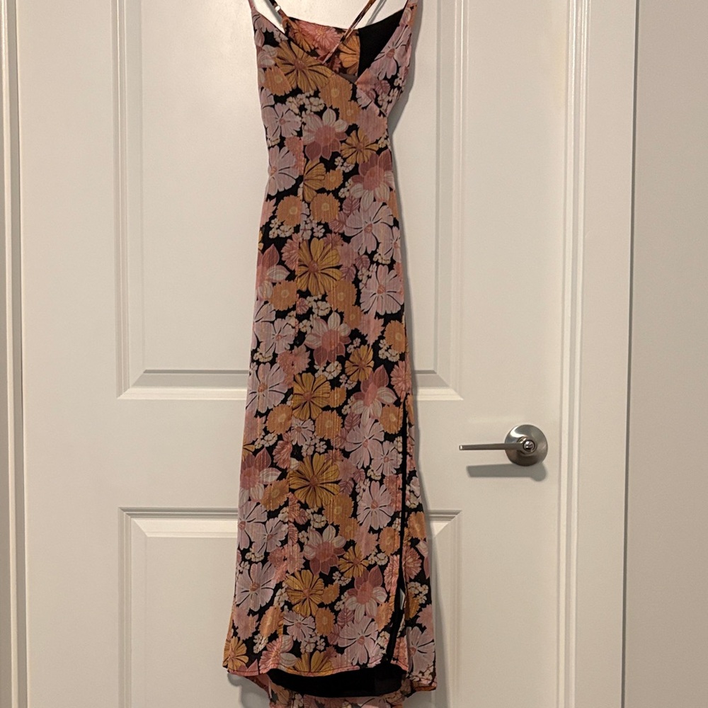 Le Lis Floral Maxi Dress - Pink and Black